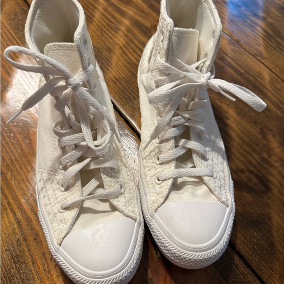 High top Allstar converse Off White Monochrome Size 9.  Unisex - Picture 4 of 13